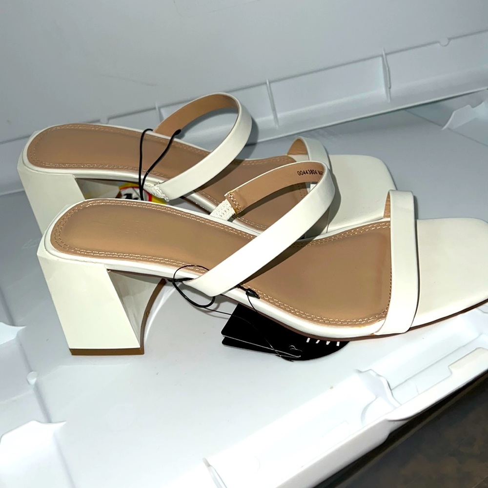 White Block Sandals